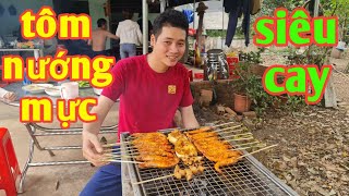 Anh Hảo Vlogs _ Món Ăn Độc Lạ Tôm Nướng Mực Lần Đầu Xuất Hiện