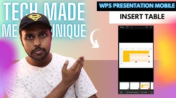 How to insert table in wps presentation mobile | insert table on wps presentation mobile