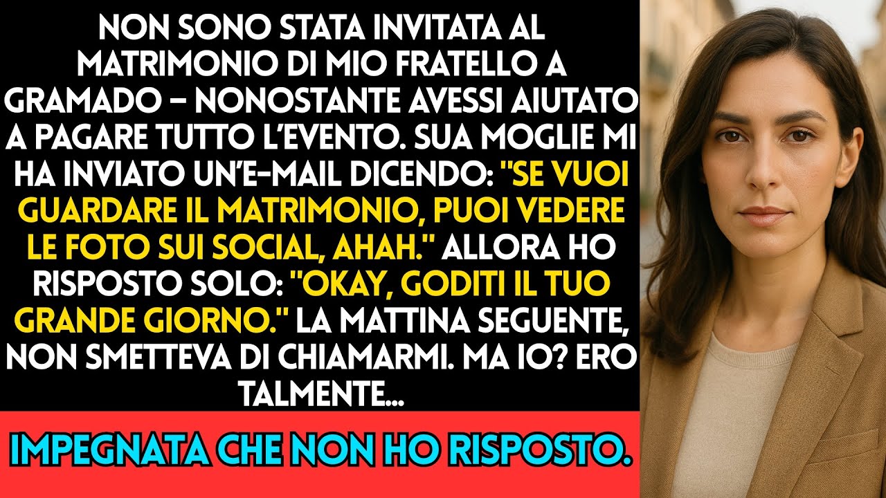 Quel sabato mattina, mentre indossavo il mio vestito preferito per andare al centro commerciale, il mio telefono è esploso: quarantasei chiamate perse, tutte da Marcella, Gabriele e mia madre....