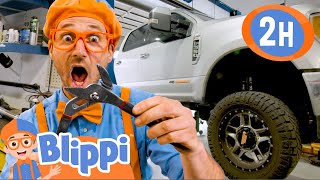 Big Day Out At The Garage With Cars, Trucks, Vehicles And Tools! | 2 Hours Of Blippi Toys!