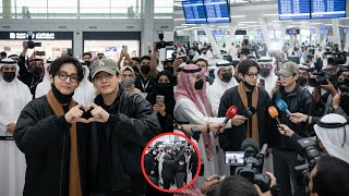 Download Lagu Het optreden van Jungkook en Taehyung verbluft miljoenen fans op de luchthaven van Dubai! MP3