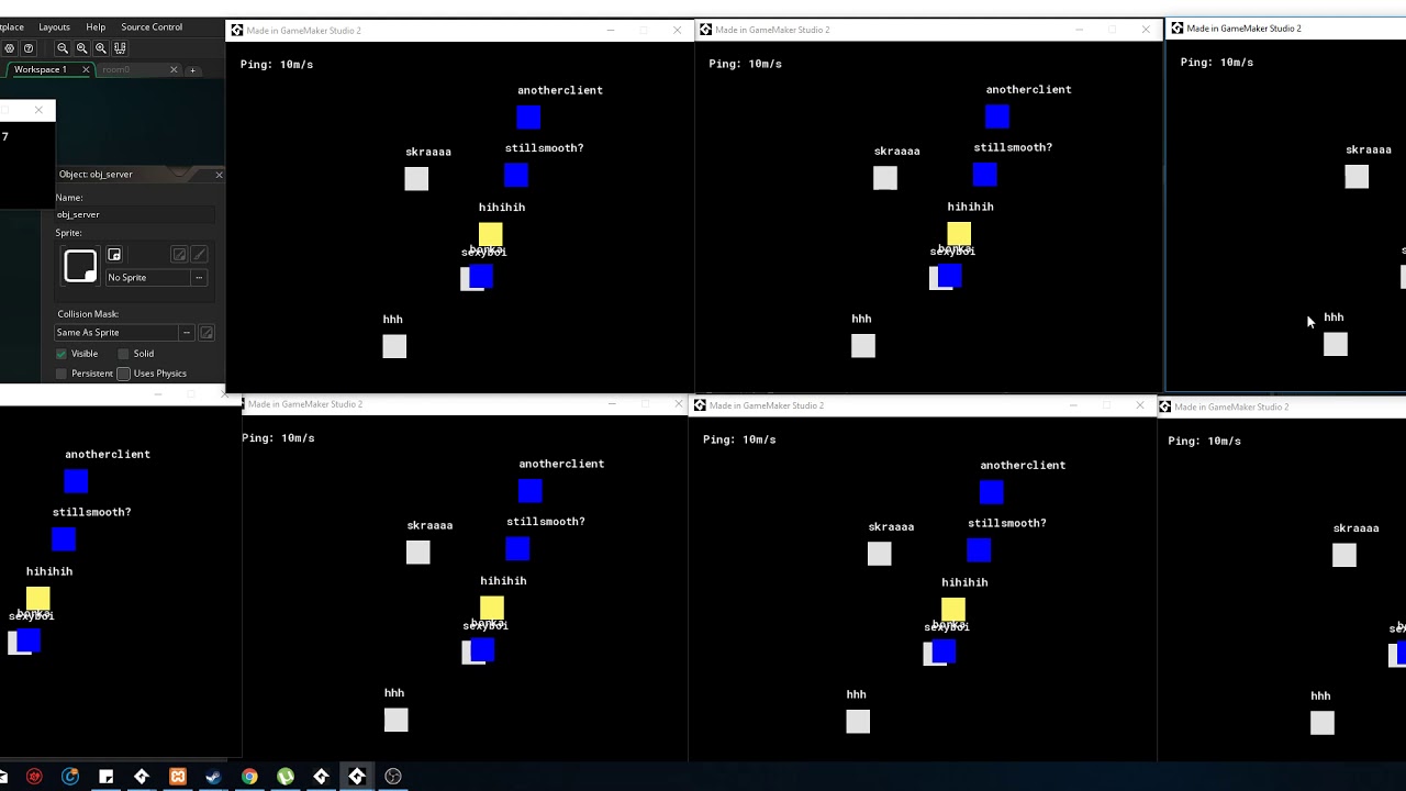 GameMaker Studio 2 - UDP Networking Test - YouTube