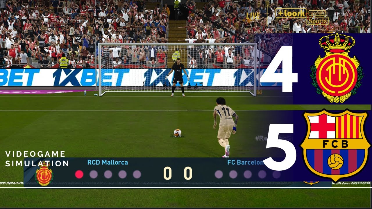 Penalty Shootout: MALLORCA vs. BARCELONA La Liga 25/26 Video game simulation