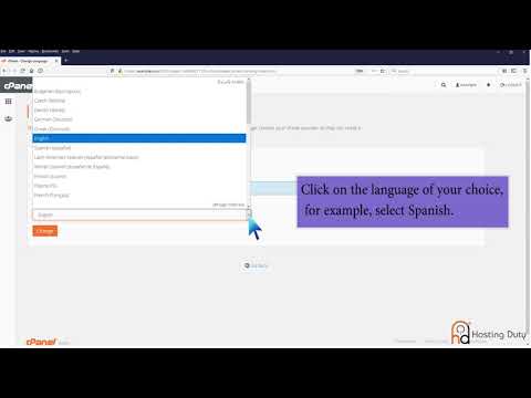 How to change the language in cPanel with HostingDuty
