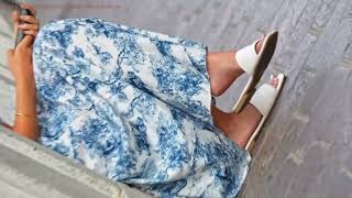 Slippers Dangling Feet, Very Beautyful Woman.