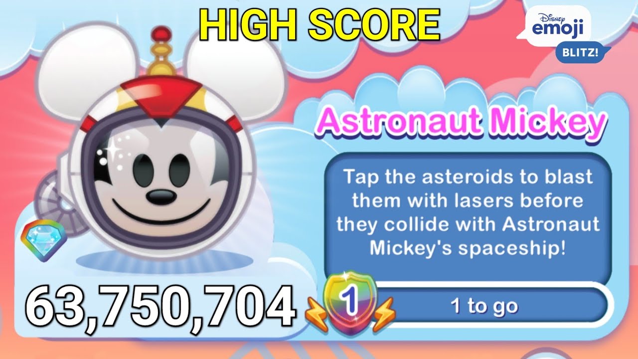 Disney Emoji Blitz ASTRONAUT MICKEY (Level 1) - Mickey and Friends