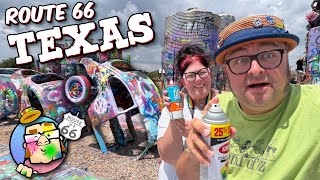 Devil's Rope Museum - Big Texan - Cadillac Ranch - Bug Ranch - Blue Swallow - Route 66 Texas - Day 8 Rt 66 Cadillac Ranch