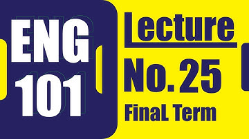 ENG101 Lecture no 25 English Comprehension by Mam hamna.