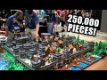Huge LEGO Falcon&#39;s Landing Castle Village Built by 15 People!