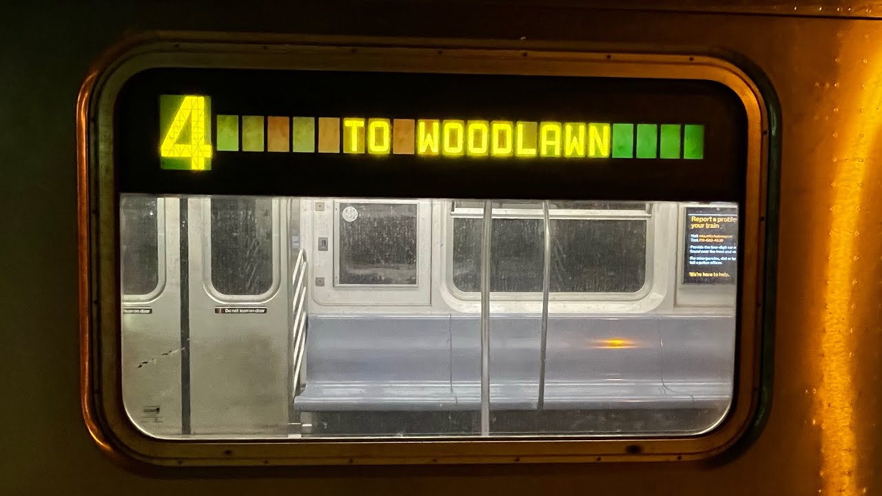 On board a Woodlawn bound R142A 4 train from New Lots Avenue to Woodlawn