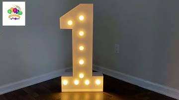 3FT Tall Marquee Light Up Number 1 DEMO