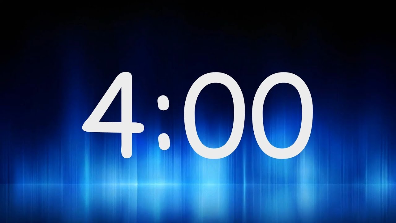 4 Minutes Timer / Countdown from 4min 0sec YouTube