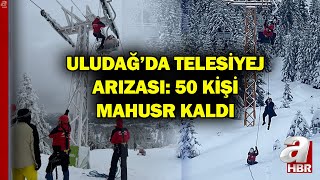 Bursa Uludağda Tatilciler Bindikleri Telesiyejin Arızalanması Nedeniyle Mahsur Kaldı A Haber