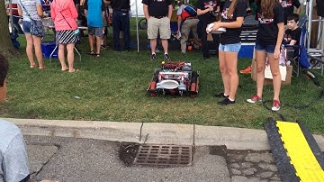 Frisbee throwing robot at the Detroit Maker Faire 2016