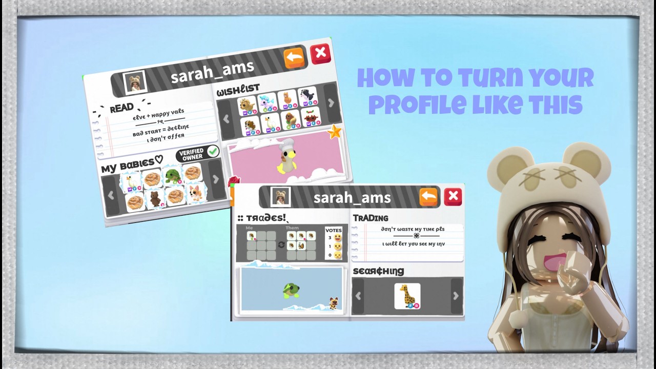 How to make your profile CUTE/AESTHETIC in adopt me! ♡ - YouTube