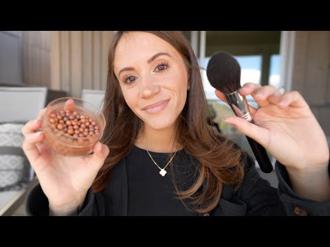 ASMR / Doing Your Makeup (but we're outside) Lofi ASMR 💄