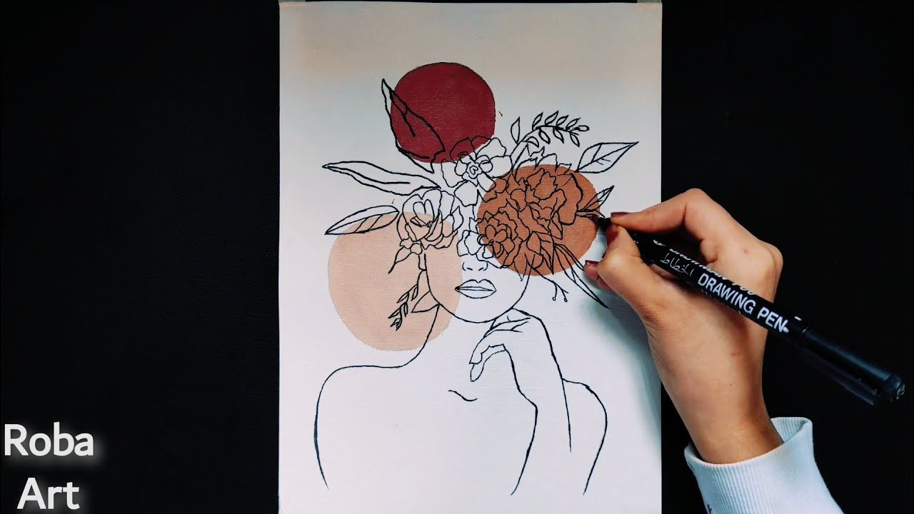 فن الرسم التجريدي/رسم تجريدي/Easy drawing - YouTube
