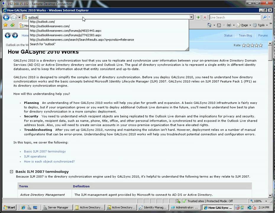 microsoft galsync microsoft galsync