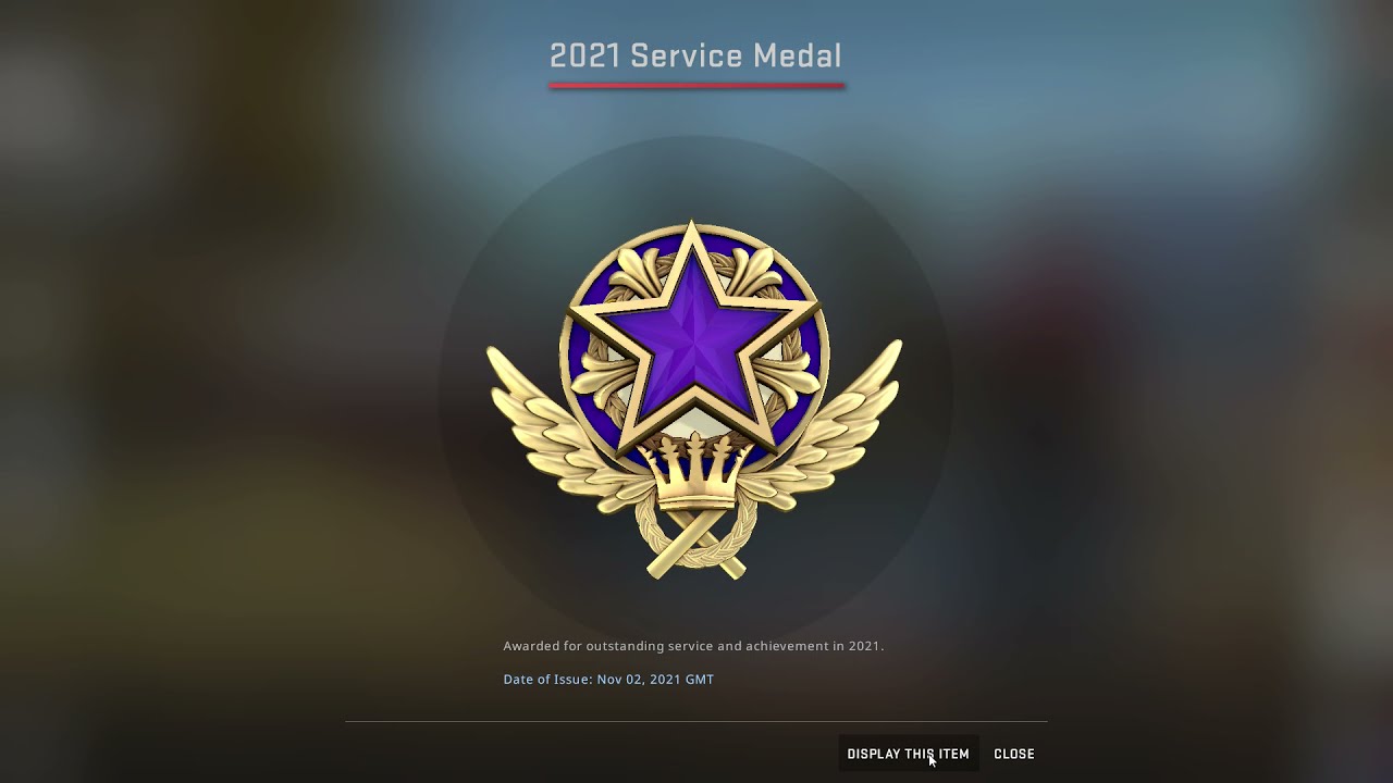 Getting Purple 2021 Service medal Tier 4 | CSGO