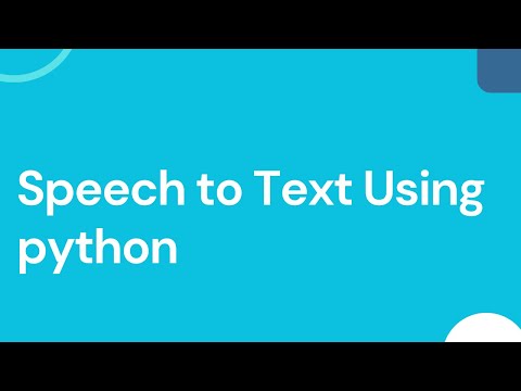 Speech Recognition in Python | Python Speech Recognition | With Example code