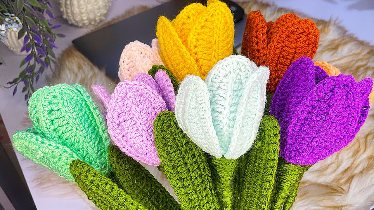 “This Crochet Open Tulip Flower Looks REAL 😱 | Easy & Beautiful Tutorial”