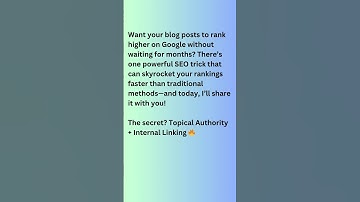 This SEO Trick Makes Your Blogs Rank Faster