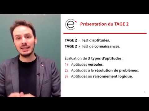 Préparer le Tage 2 pour le concours TREMPLIN 1