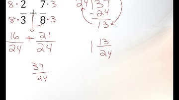 Adding and Subtracting Fractions and Mixed Numbers with Different Denominators