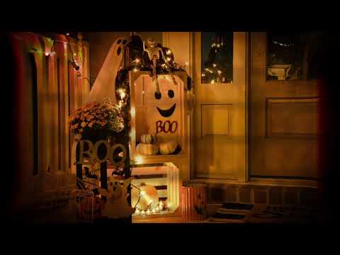 Boo! — Cozy Home Halloween —Wind Chimes, Night Sounds, Ticking Clock, Candles