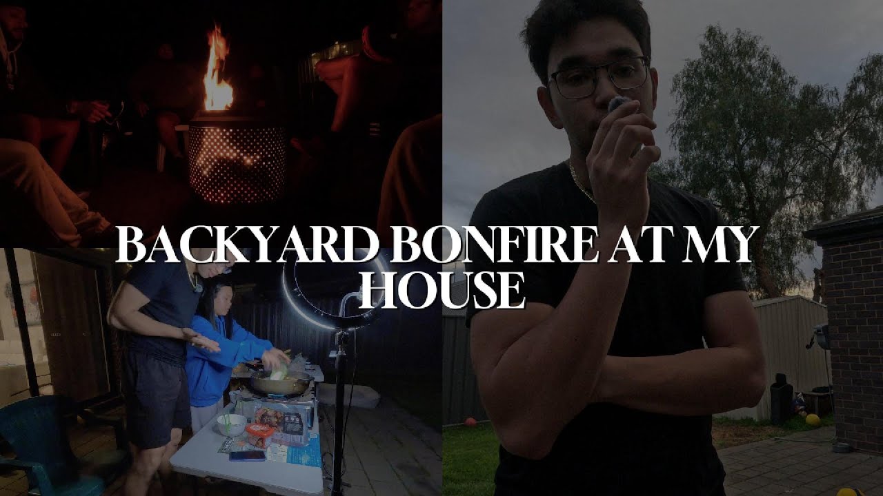 I HOSTED A BACKYARD BONFIRE - YouTube