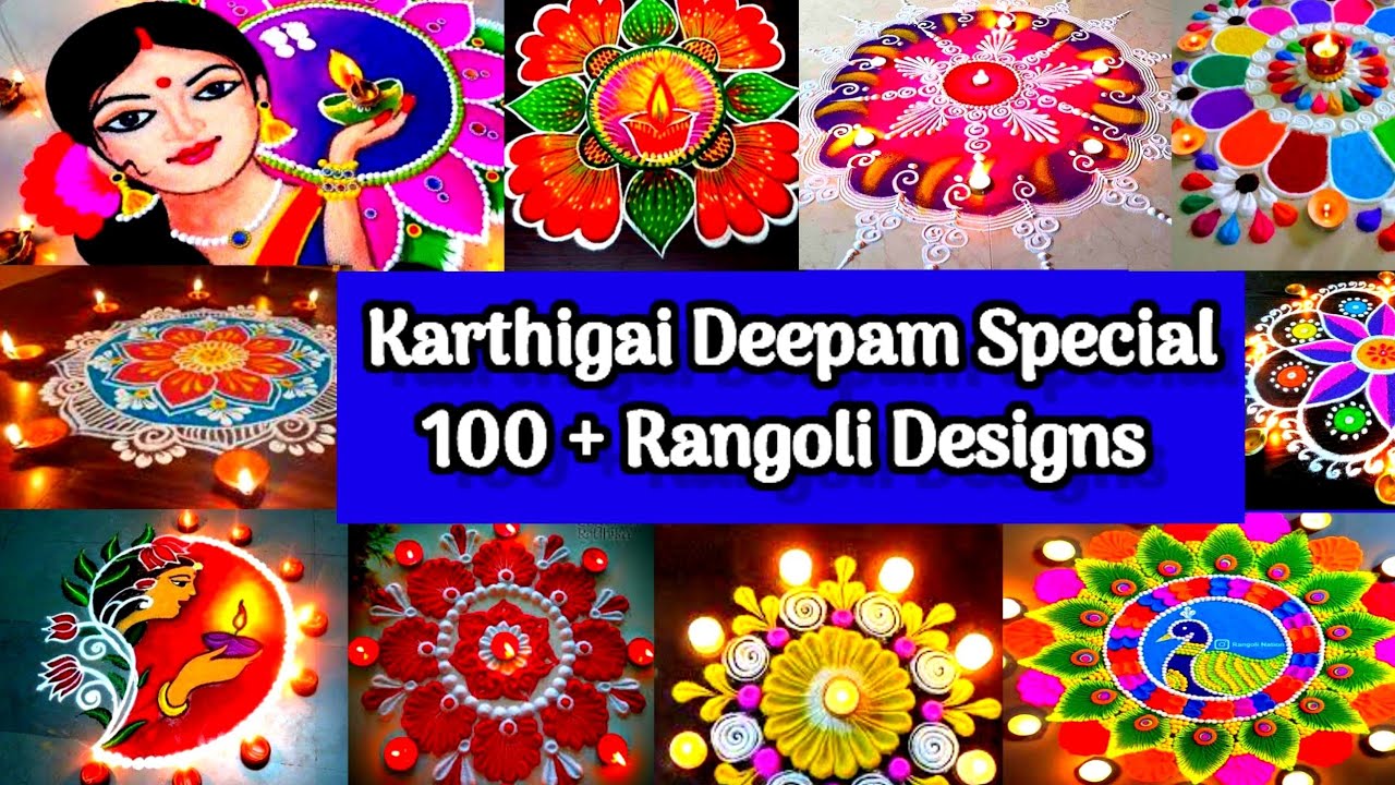 Karthigai Deepam Rangoli Designs|Diya Rangoli|Karthigai deepam ...