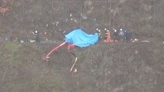 ヘリ墜落、男性２人死亡 群馬・安中