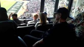 #zennie62 oakland raiders luxury box at coliseum. this was the scene
from coliseum during v broncos game. t...