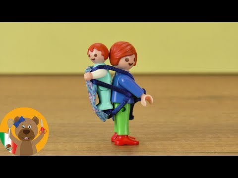Playmobil Julian lleva a Emma | Maletin canguro para llevar a los bebés para padresyhermanos