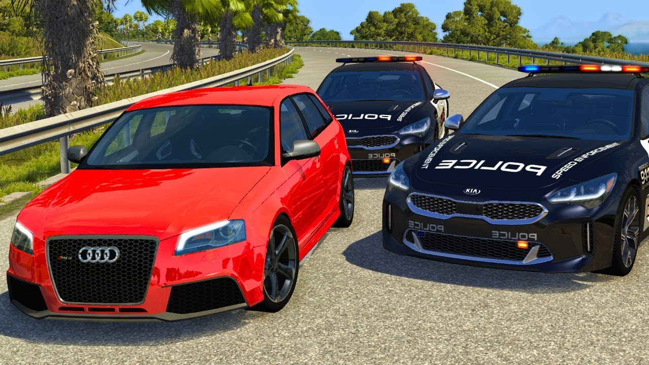 High Speed Police Chases and Fails - BeamNG drive - YouTube