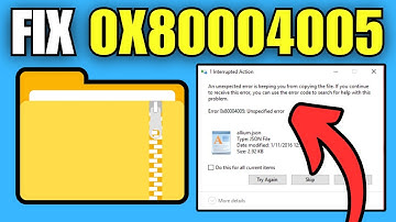 How To Fix ZIP File Not Extracting Unspecified Error 0x80004005 (Windows 11)