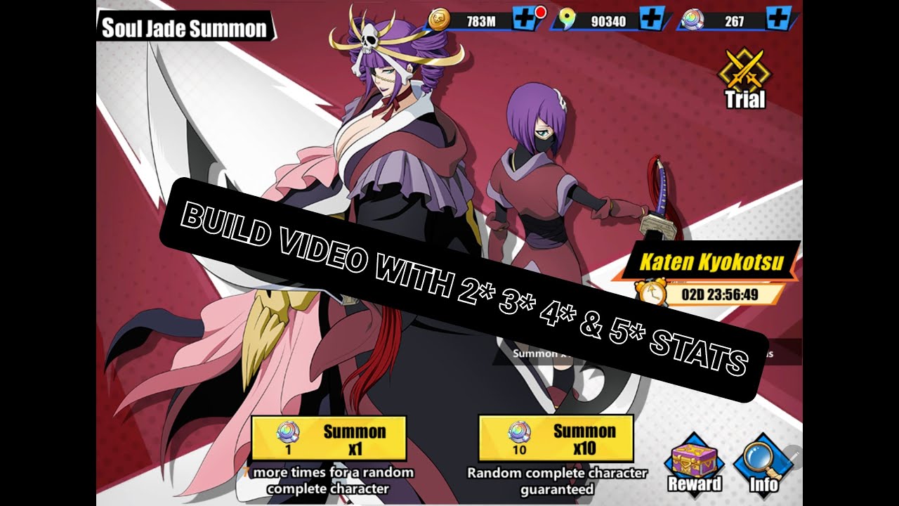 Katen Kyokotsu Build Video 2* 3* 4* 5* Stats Plus Bonus Arena Test