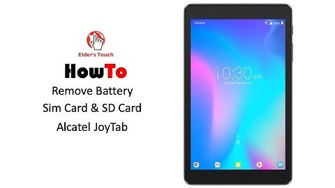 #HowTo - Removing the SIM/SD card from the Alcatel JoyTab
