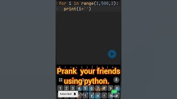 Prank your friends in python programming language #pyhton #programming #coding #prankvideo