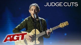 WOW! 14-Year-Old Singer Benicio Bryant Takes Risk With Original Song - America's Got Talent 2019