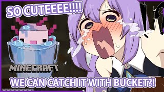 Moona acted so cute and excited when she found out that Axolotl can be caught with a bucket