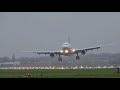 Crosswind landing Egyptair A332(P2F) and Tui E190