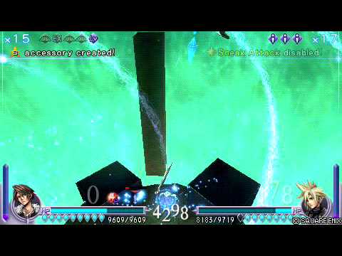 (English) Dissidia Final Fantasy Squall lvl 100 vs Cloud