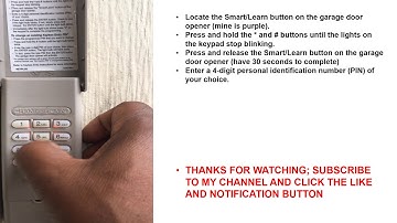 How To Program Chamberlain Wireless Keyless Entry Pad With Instructions