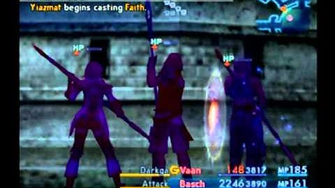 Save 075 - FFXII - Complete Speed Run - Yiazmat (First & Last Bars)