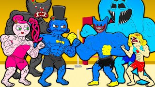 MUSCLE BUBBAPHANT & POPPY PLAYTIME 3 VS MUSCLE POPPY PLAYTIME 2! 2 part Cartoon Animation