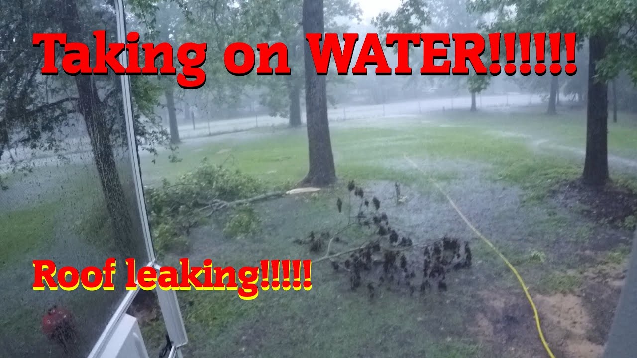 Our Travel Trailer roof is leaking and we're flooded in!!! YouTube