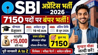 SBI BANK Bharti 2026 | SBI Apprentice 2026 Notification | SBI 7150 Vacancies | SBI Apprenticeship