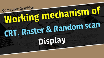 Working mechanism of (CRT) and raster scan & random scan display in Bangla.