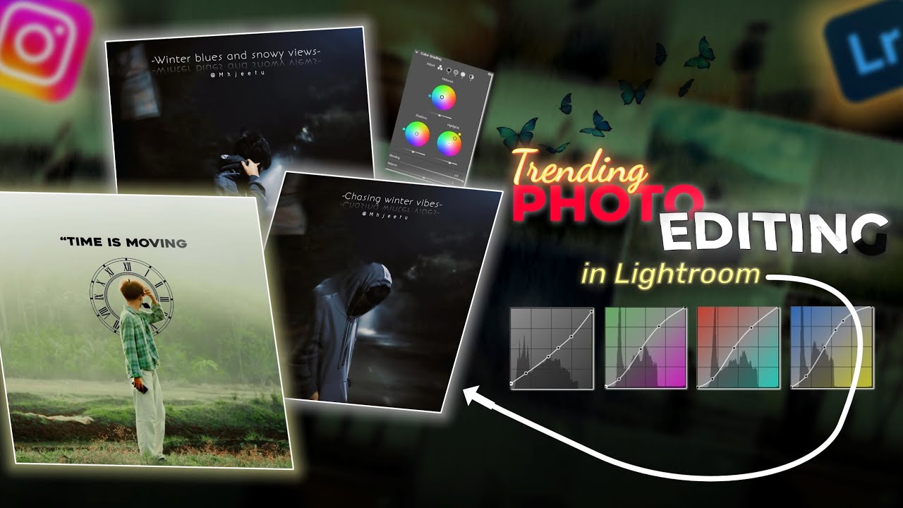 Instagram Trending PHOTO editing in Lightroom | Color grading | Masking ...